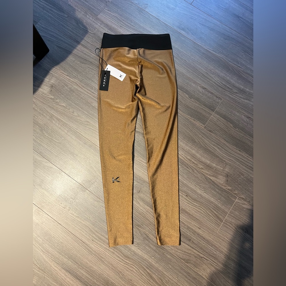 Koral Leggings. New With Tags. Shiny Gold.